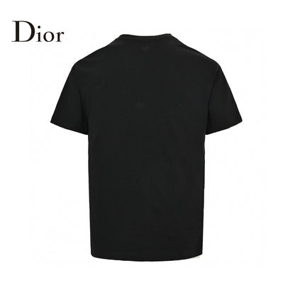 Dior Christian Dior Graphic T-shirt - Black Unisex Streetwear Limited Edition - This Dior t-shirt features a bold graphic design with 'Christian Dior' text and star-like elements.