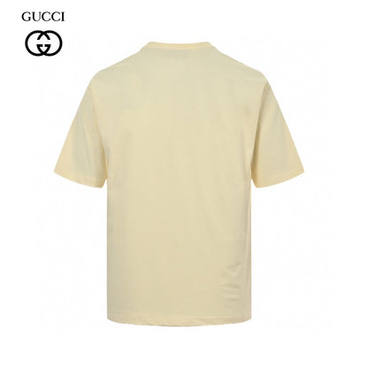 Gucci Cartoon Cow Logo T-shirt (cream) Unisex Streetwear Limited Edition - The Gucci Cartoon Cow Logo T-Shirt in cream is a fun and playful piece that