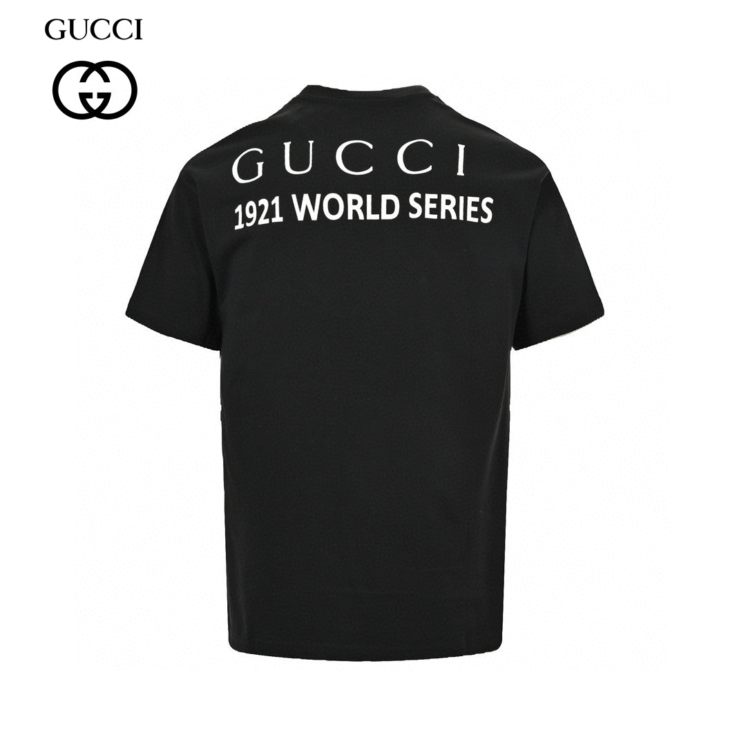 Gucci 1921 World Series T-shirt - Black Unisex Streetwear Limited Edition - This Gucci 1921 World Series T-Shirt features a vintage baseball ticket design, celebrating the historic