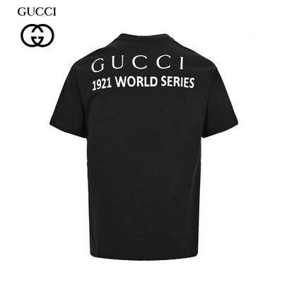 Gucci 1921 World Series T-shirt - Black Unisex Streetwear Limited Edition - This Gucci 1921 World Series T-Shirt features a vintage baseball ticket design, celebrating the historic