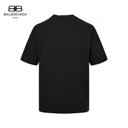 Camiseta Balenciaga con logo estampado ahumado (negra)