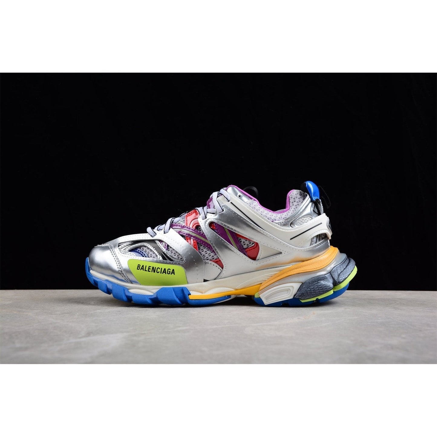 BALENCIAGA Track - Leather Free Silver Multi - White Unisex Streetwear Limited Edition - The Balenciaga Track x Leather Free White Silver Multi is an eco-conscious iteration of the
