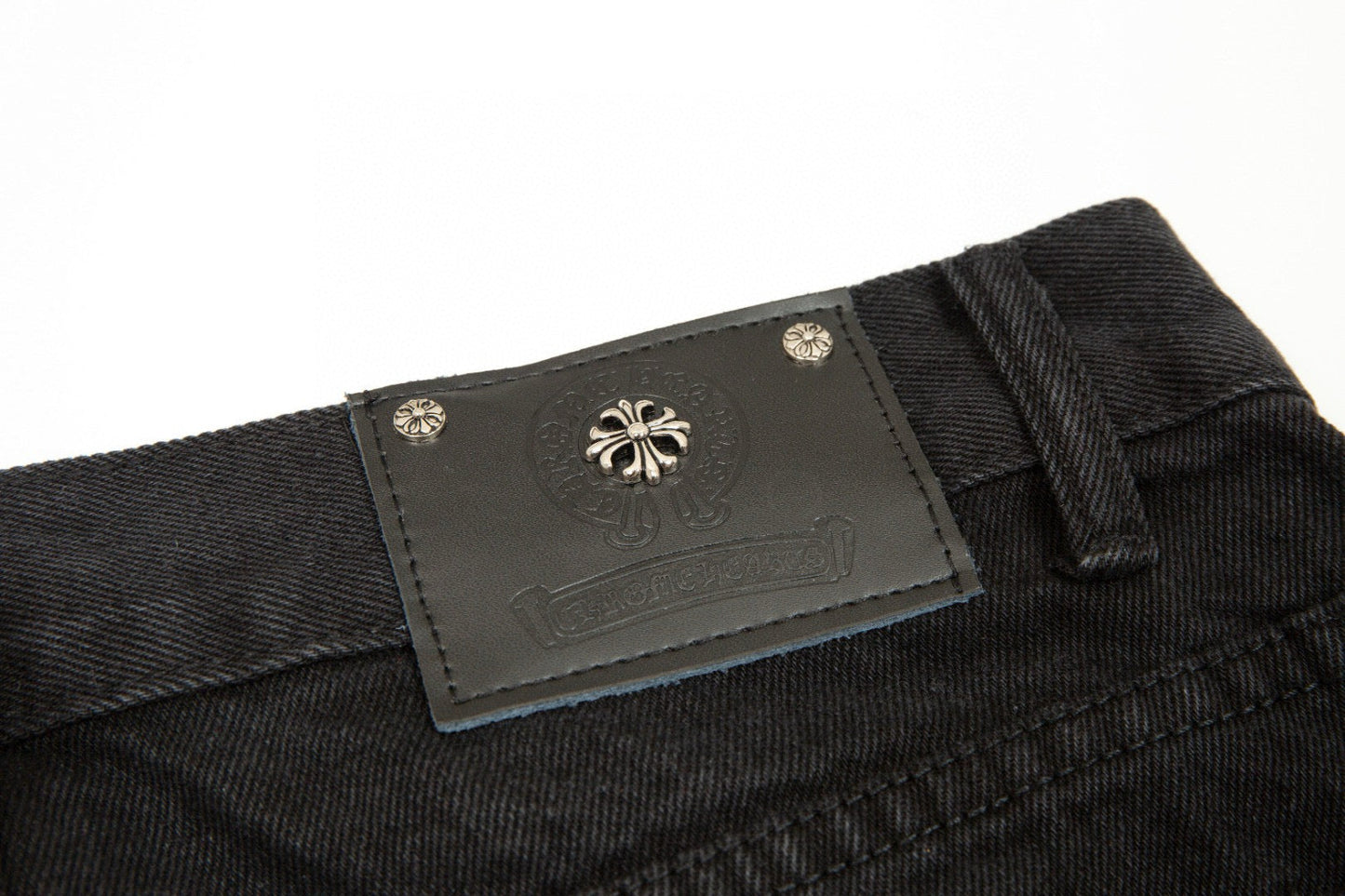 CHROME HEARTS BLACK CROSS PATCH JEANS BLACK - outsole - replica sneakers