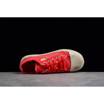 BALENCIAGA Paris Mid Vulc Destr - Sneakers - Red Unisex Streetwear Limited Edition - Introducing the BALENCIAGA Paris Mid Vulc Destr x Red, a striking fusion of bold design