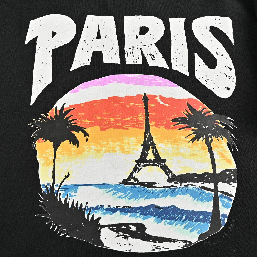Balenciaga T-shirt - Paris Graphic - Black Unisex Streetwear Limited Edition - <span>This Balenciaga t-shirt features a bold graphic design. The front showcases the word 'Paris' in