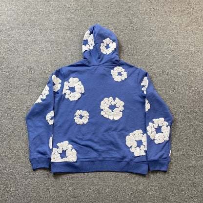DENIM Tears Cotton Wreath Hoodie - Blue Unisex Streetwear Limited Edition