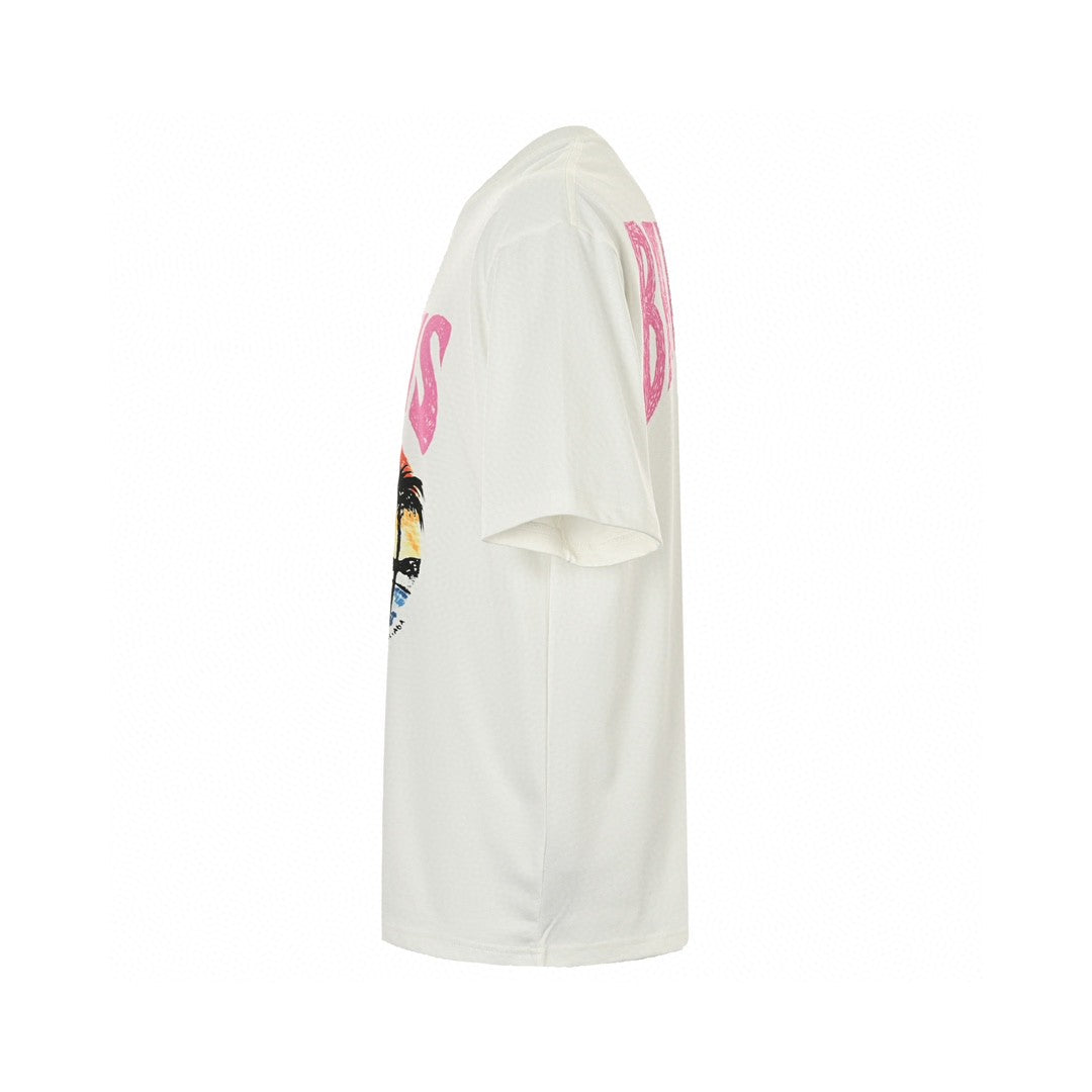 T-shirt blanc Balenciaga avec graphisme Paris.