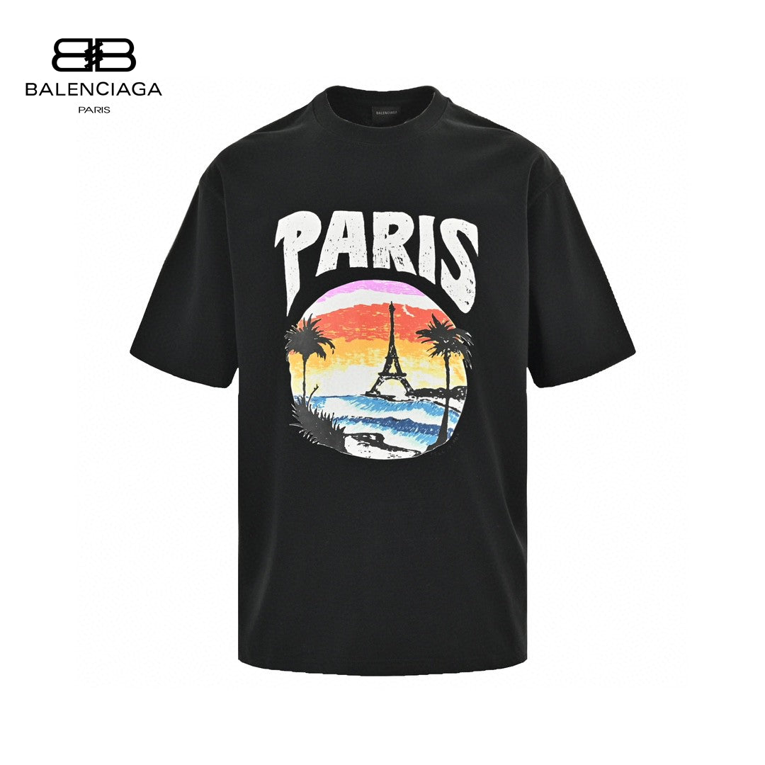 Balenciaga T-shirt - Paris Graphic - Black Unisex Streetwear Limited Edition - <span>This Balenciaga t-shirt features a bold graphic design. The front showcases the word 'Paris' in