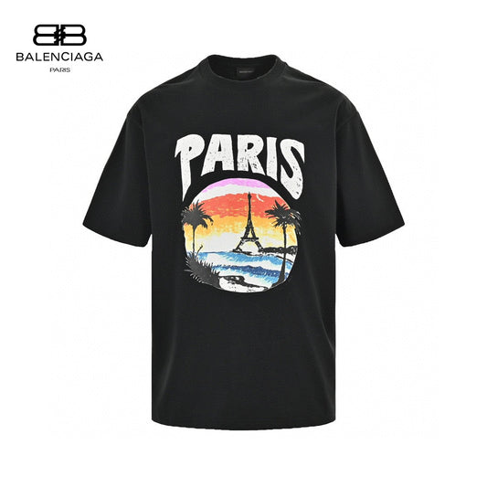 Balenciaga T-shirt - Paris Graphic - Black Unisex Streetwear Limited Edition - <span>This Balenciaga t-shirt features a bold graphic design. The front showcases the word 'Paris' in