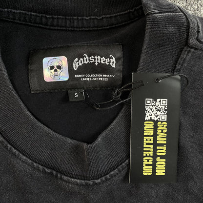 GODSPEED Hollyweird T-shirt Washed - Black Unisex Streetwear Limited Edition