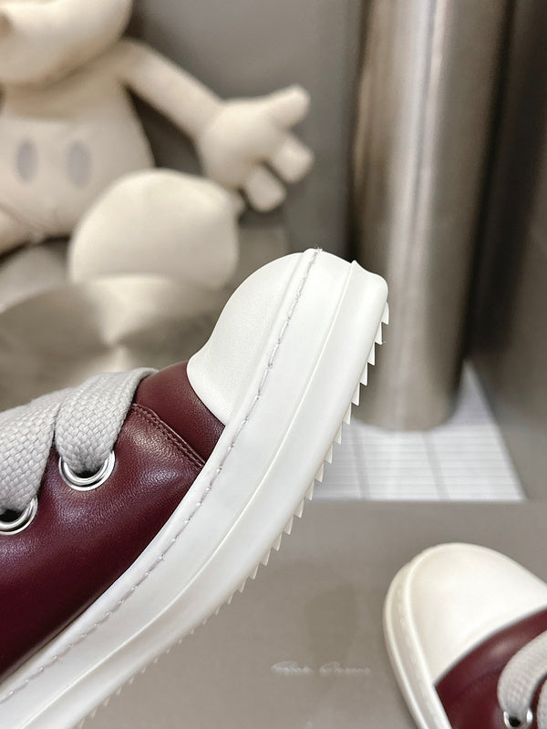 Rick Owens Burgundy Low-top Sneakers - Red Unisex Streetwear Limited Edition - **Rick Owens Burgundy Low-Top Sneakers: A Fusion of Bold Design and Superior Craftsmanship** Introducing the