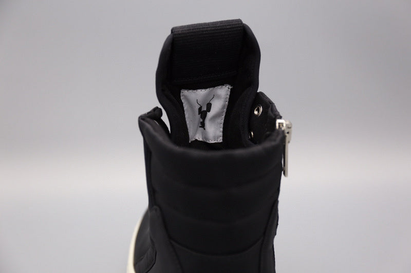 Rick Owens High-top Wrap Sneakers - Black Unisex Streetwear Limited Edition - **Rick Owens Black High-Top Wrap Sneakers: Futuristic Elegance** Elevate your style with the Rick Owens