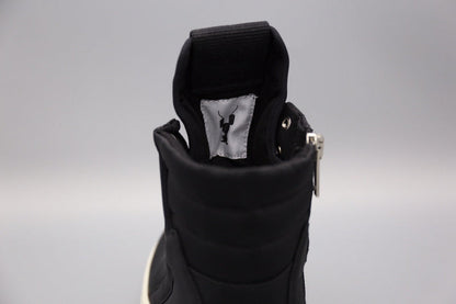 Rick Owens High-top Wrap Sneakers - Black Unisex Streetwear Limited Edition - **Rick Owens Black High-Top Wrap Sneakers: Futuristic Elegance** Elevate your style with the Rick Owens
