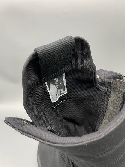Rick Owens High-top Canvas Boots Jacket - Black Unisex Streetwear Limited Edition - **Rick Owens Black High-Top Canvas Boots: A Fusion of Avant-Garde Design and Functionality** Step into