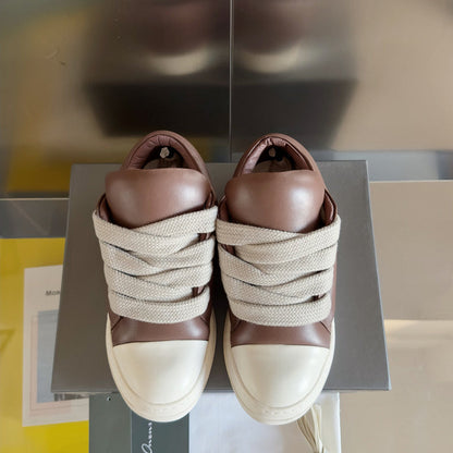 Rick Owens Low-top Sneakers - Brown Unisex Streetwear Limited Edition - **Rick Owens Brown Low-Top Sneakers: Modern Sophistication and Superior Craftsmanship** Introducing the Rick Owens Brown