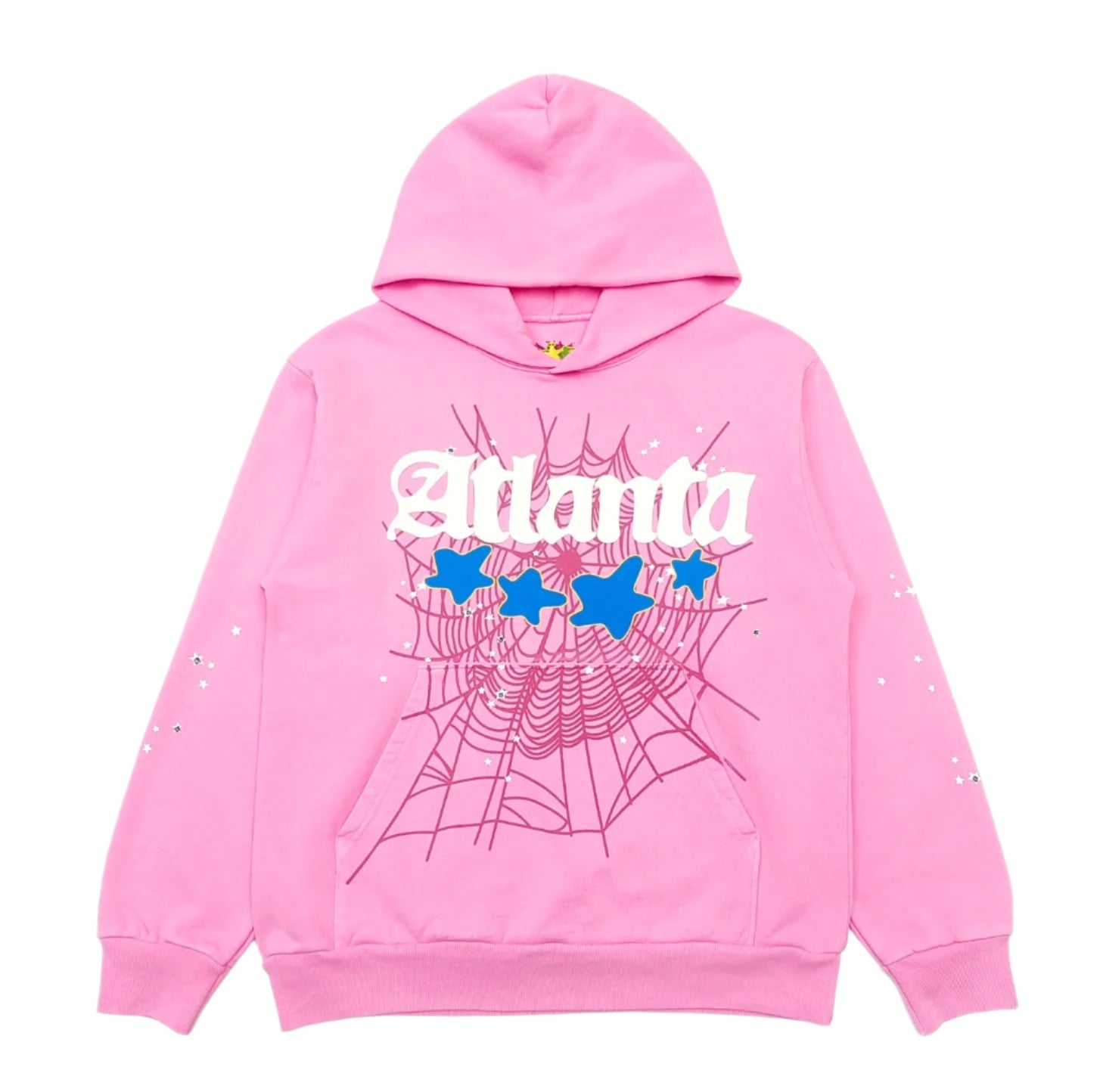 SP5DER Atlanta Hoodie - Pink Unisex Streetwear Limited Edition - The SP5DER ATLANTA HOODIE PINK - REPLICA brings bold streetwear vibes to life with its