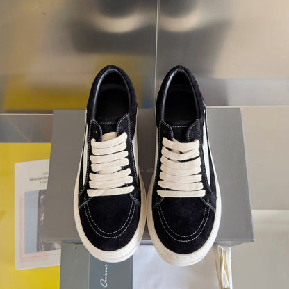 Rick Owens Suede Low-top Sneakers - Black Unisex Streetwear Limited Edition - **Rick Owens Black Suede Low-Top Sneakers: Modern Sophistication and Premium Craftsmanship** Introducing the Rick Owens