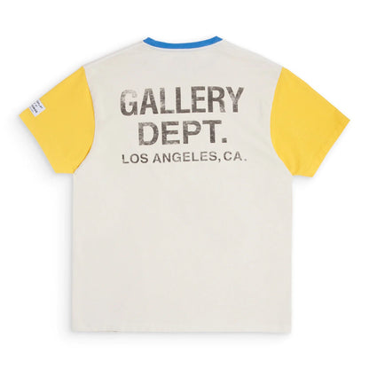 Gallery Dept - La Rams Color Block Tee T-Shirt - Red Unisex Streetwear Limited Edition - **Gallery Dept. Property of L.A. Rams Tee** Introducing the Gallery Dept. Property of L.A. Rams