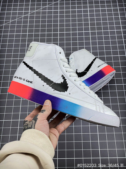 Nike Blazer Mid'1977 'good Time' - White Unisex Streetwear Limited Edition - The Nike Blazer 1977 'Good Time' League of Legends Edition is a bold celebration of