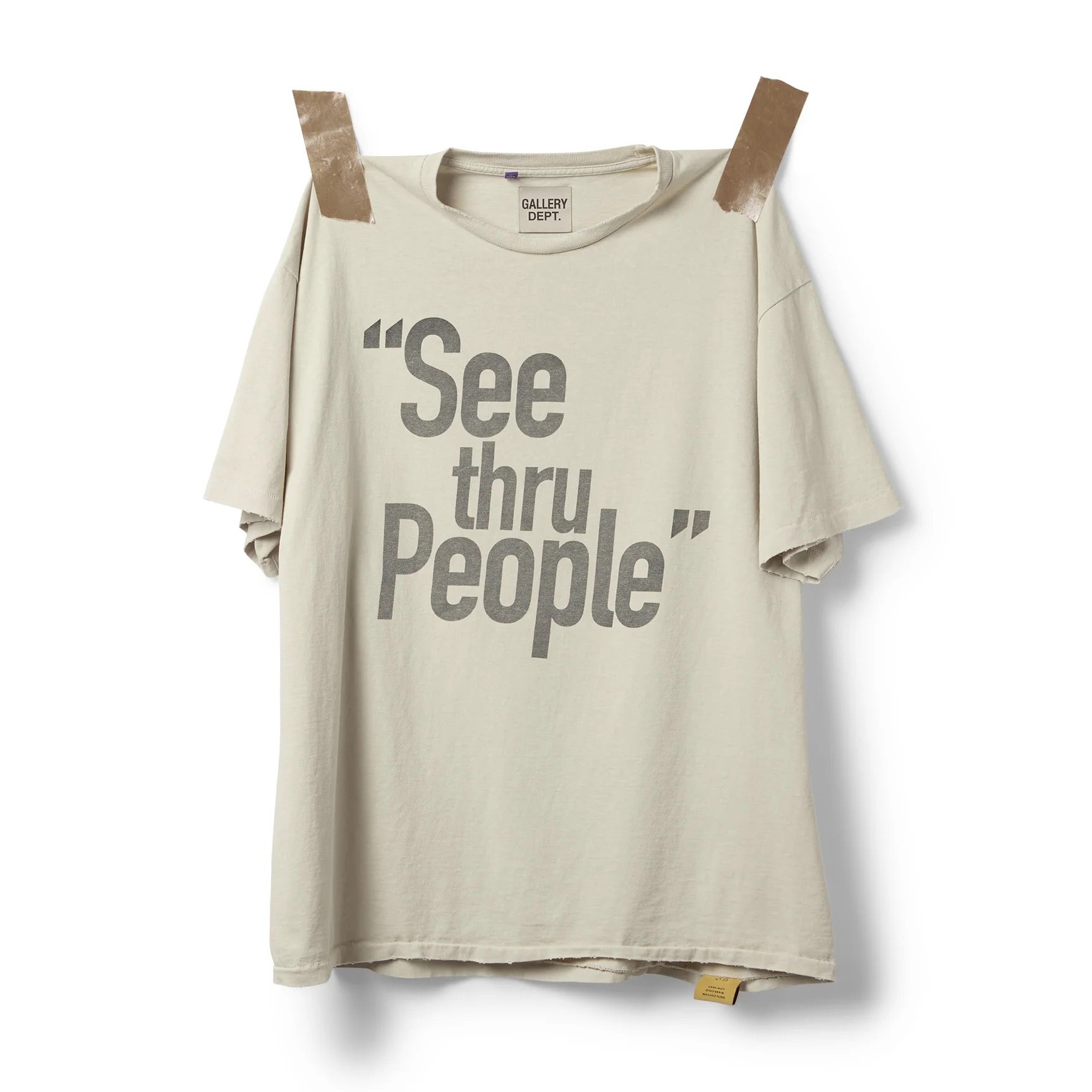 GALLERY Dept See Thru People Tee Logo T-Shirt - Red Unisex Streetwear Limited Edition - **Gallery Dept. 'See Thru People' T-Shirt** Introducing the Gallery Dept. 'See Thru People' T-Shirt, a