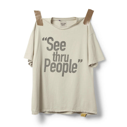 GALLERY Dept See Thru People Tee Logo T-Shirt - Red Unisex Streetwear Limited Edition - **Gallery Dept. 'See Thru People' T-Shirt** Introducing the Gallery Dept. 'See Thru People' T-Shirt, a