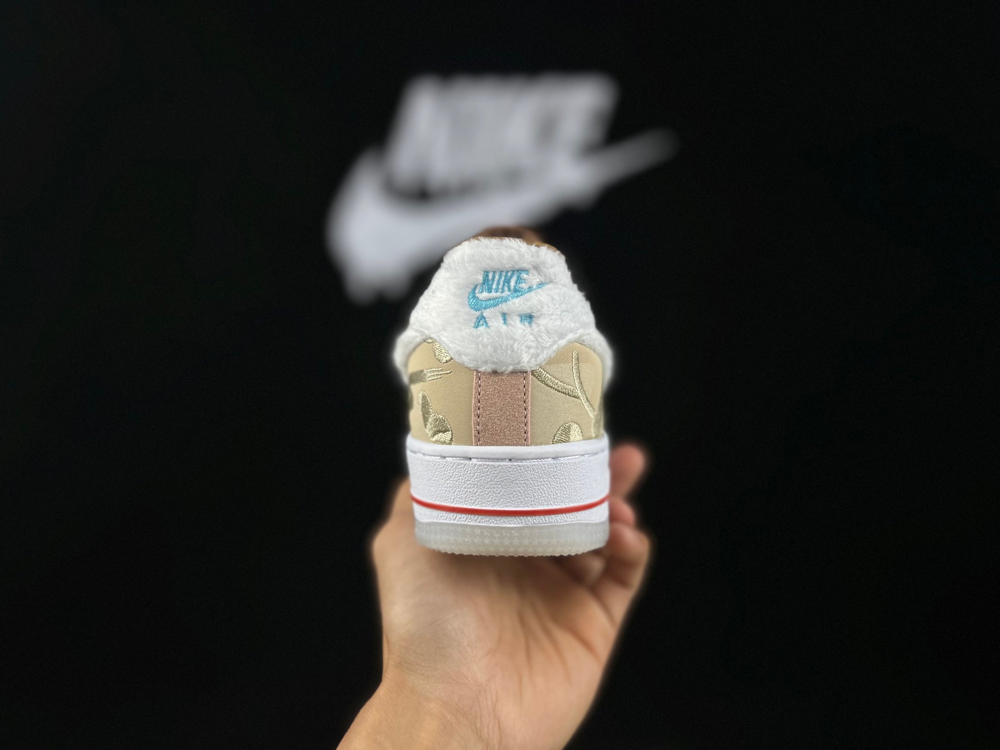 NIKE Air Force 1 'embroidered Year Of The Rabbit' Unisex Streetwear Limited Edition - Nike Air Force 1 'Embroidered Year of the Rabbit' The Nike Air Force 1 'Embroidered