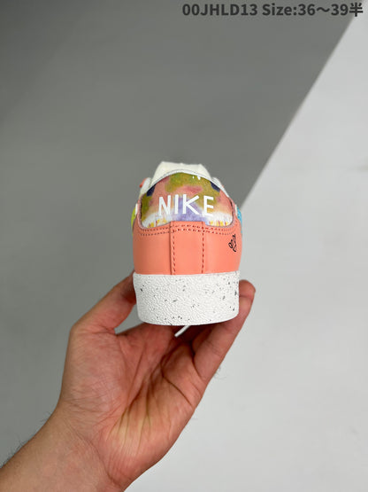 Nike Blazer Low'1977 Swoosh - Red Unisex Streetwear Limited Edition - The Nike Blazer Low '1977 Swoosh' in pink with playful graffiti designs adds a vibrant
