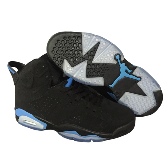 Jordan 6 Retro 'black University Blue' Unisex Streetwear Limited Edition - Introducing the Air Jordan 6 Retro 'Black University Blue,' a sneaker that masterfully blends classic