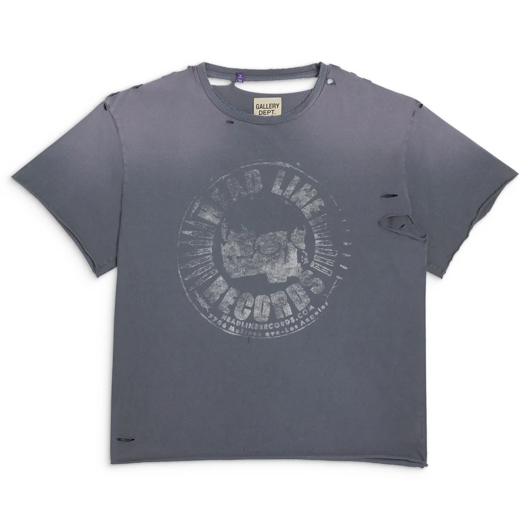 GALLERY Dept.grailed Ramke Tee T-Shirt - Red Unisex Streetwear Limited Edition - Introducing the Gallery Dept. Distressed Cut-Out Tee, a striking blend of edgy design and high-quality