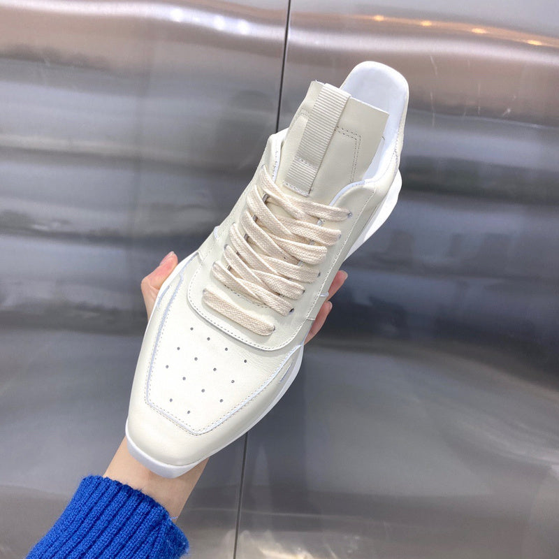 Rick Owens Low-top Sneakers - Cream Unisex Streetwear Limited Edition - **Rick Owens Cream Low-Top Sneakers: Minimalist Elegance with a Modern Twist** Introducing the Rick Owens