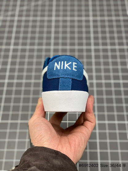Nike Blazer Low'1977 Sb Gt - White Unisex Streetwear Limited Edition - The Nike Blazer Low '1977 SB GT in Blue and White is a versatile sneaker