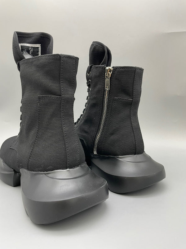 Rick Owens High-top Platform Boots Jacket - Black Unisex Streetwear Limited Edition - **Rick Owens Black High-Top Platform Boots: Futuristic Design with Unmatched Craftsmanship** Introducing the Rick