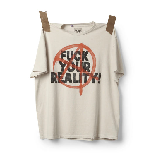 GALLERY Dept Fuck Your Reality Tee T-Shirt - Black Unisex Streetwear Limited Edition - **Gallery Dept. 'Fuck Your Reality' T-Shirt** Introducing the Gallery Dept. 'Fuck Your Reality' T-Shirt, a