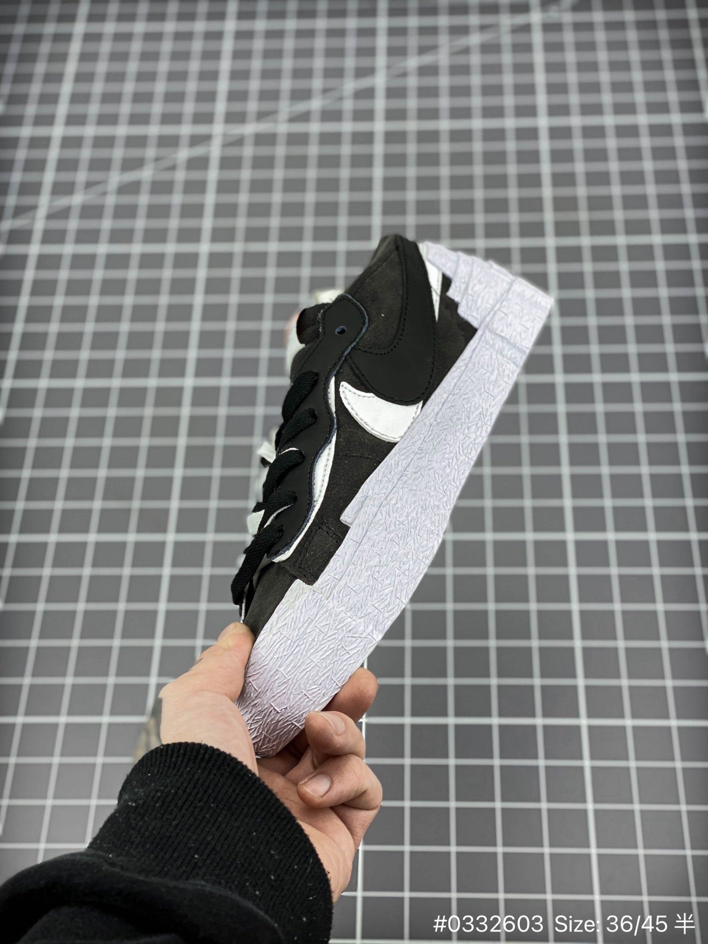 Sacai - Nike Blazer iron Grey Unisex Streetwear Limited Edition - The Sacai x Nike Blazer 'Iron Grey' low-top offers a sophisticated take on deconstructed design,
