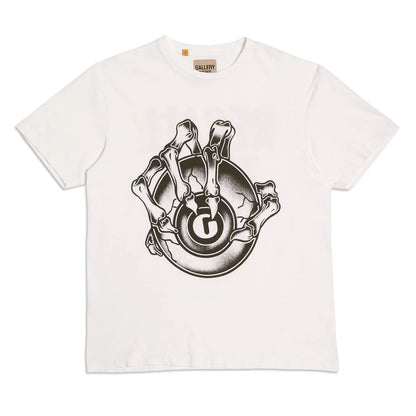 Gallerydept. Big G-ball Tee T-Shirt - Black Unisex Streetwear Limited Edition - **Gallery Dept. Skeleton Hand T-Shirt** Make a bold statement with the Gallery Dept. Skeleton Hand