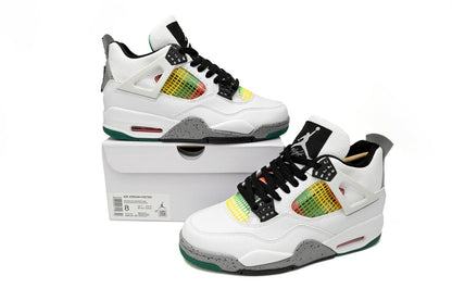 Jordan Wmns 4 Retro Jamaica Green - White Unisex Streetwear Limited Edition