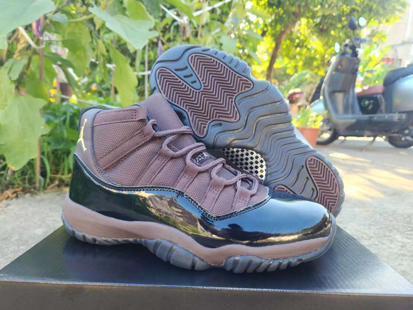 JORDAN 11 Sneakers - Brown Unisex Streetwear Limited Edition - The sneaker shown is another exceptional iteration of the Air Jordan 11, showcasing a sophisticated