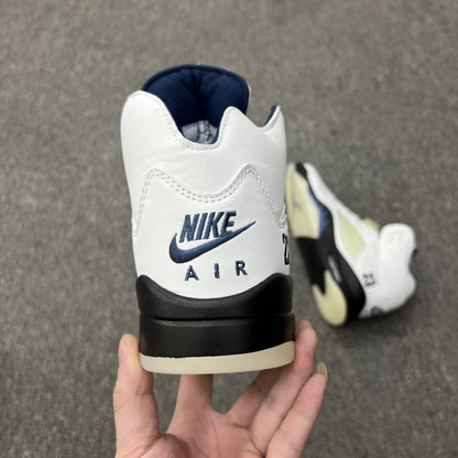 JORDAN 5 White And - Black Unisex Streetwear Limited Edition