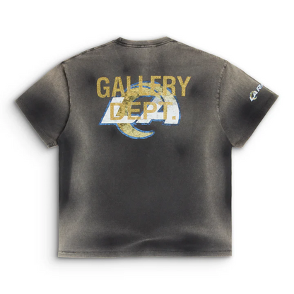 Gallery Dept. - La Rams Sun Faded Tee T-Shirt - Black Unisex Streetwear Limited Edition - **Gallery Dept. Rams Tee** The Gallery Dept. Rams Tee is a standout piece that perfectly