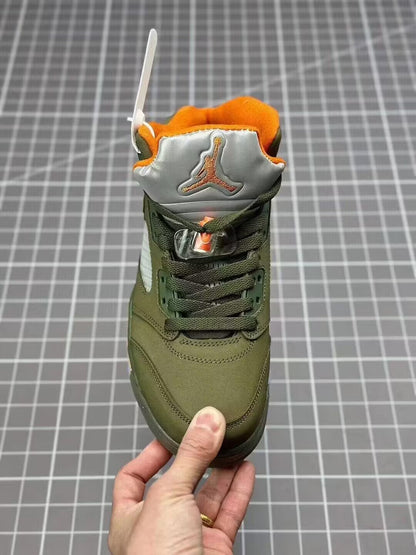 JORDAN 5 olive 2024 Release Info - Black Unisex Streetwear Limited Edition
