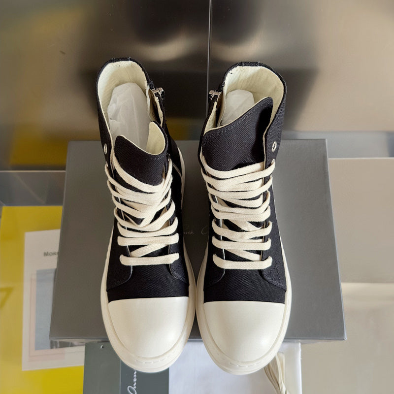 Rick Owens High-top Sneakers - Black Unisex Streetwear Limited Edition - **Rick Owens Black High-Top Sneakers: Bold Style and Premium Craftsmanship** Introducing the Rick Owens Black