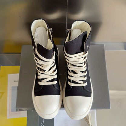Rick Owens High-top Sneakers - Black Unisex Streetwear Limited Edition - **Rick Owens Black High-Top Sneakers: Bold Style and Premium Craftsmanship** Introducing the Rick Owens Black