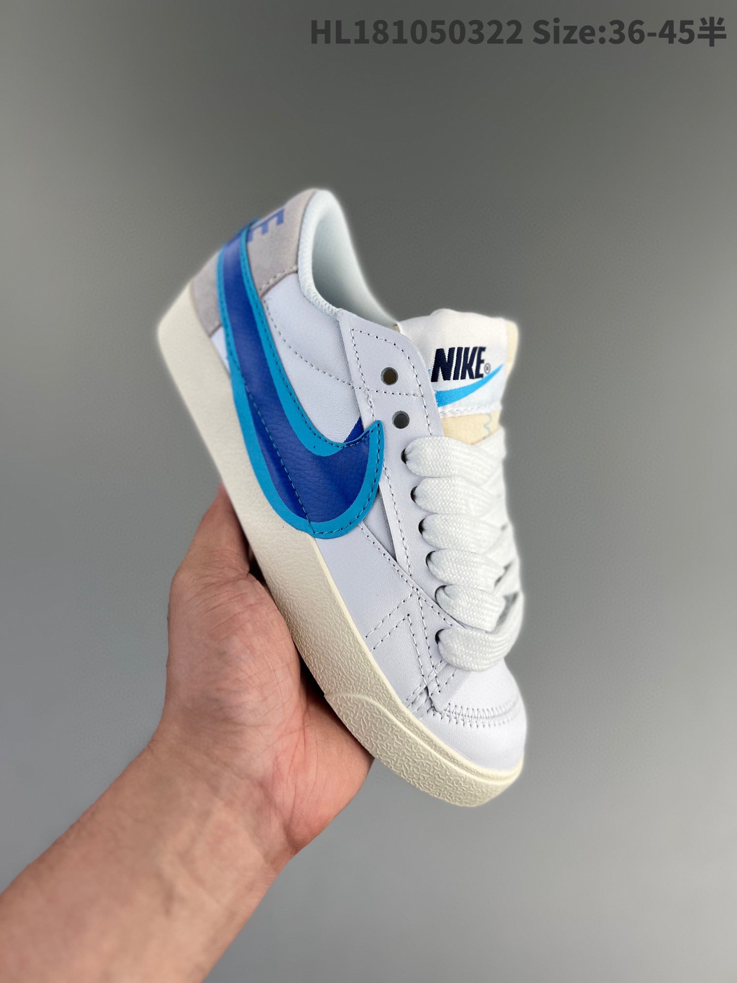 Nike Blazer Low'1977 Shorts - White Unisex Streetwear Limited Edition - The Nike Blazer Low '77 in the blue and white colorway is a stylish and