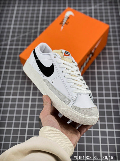 Nike Blazer Low'1977 Vintage - White Unisex Streetwear Limited Edition - The Nike Blazer Low '1977 Vintage 'Off-White' is a sophisticated twist on the classic silhouette,