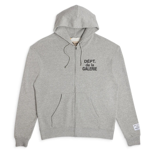 GALLERY Dept French Zip Hoodie - Black Unisex Streetwear Limited Edition - **Gallery Dept. Zip-Up Hoodie: Detailed Product Description** Introducing the Gallery Dept. Zip-Up Hoodie, a perfect