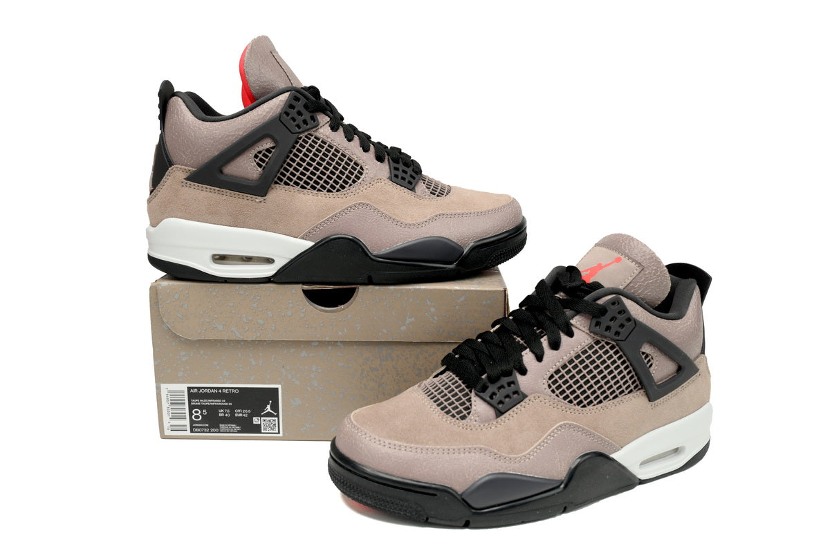 Air Jordan 4 Retro Taupe Haze - Black Unisex Streetwear Limited Edition - **Air Jordan 4 Retro 'Taupe Haze'** The Air Jordan 4 Retro 'Taupe Haze' is a