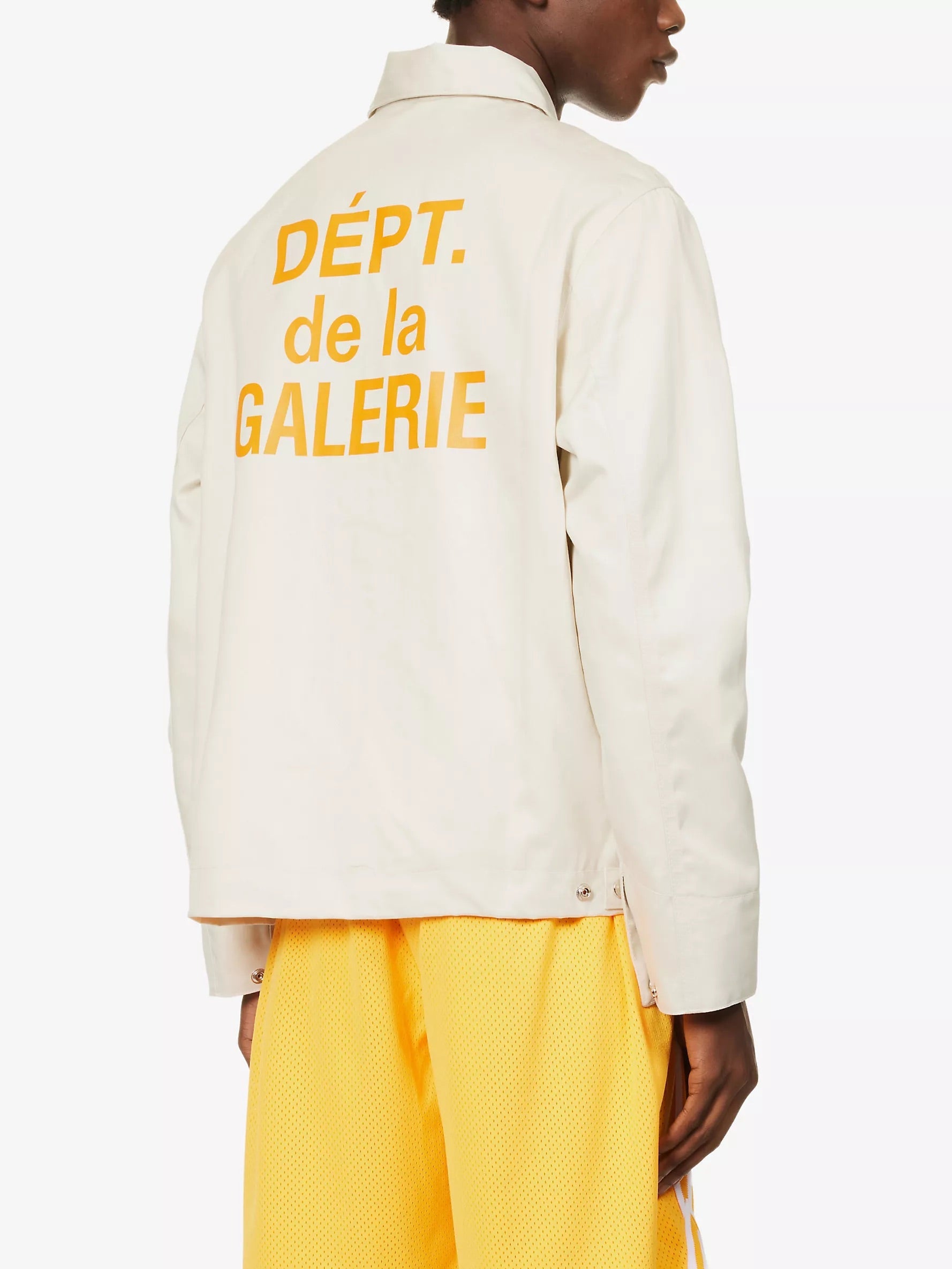 GALLERY Dept. Montecito French Logo Jacket - Red Unisex Streetwear Limited Edition - **Gallery Dept. Coach Jacket: Detailed Product Description** The Gallery Dept. Coach Jacket in beige with
