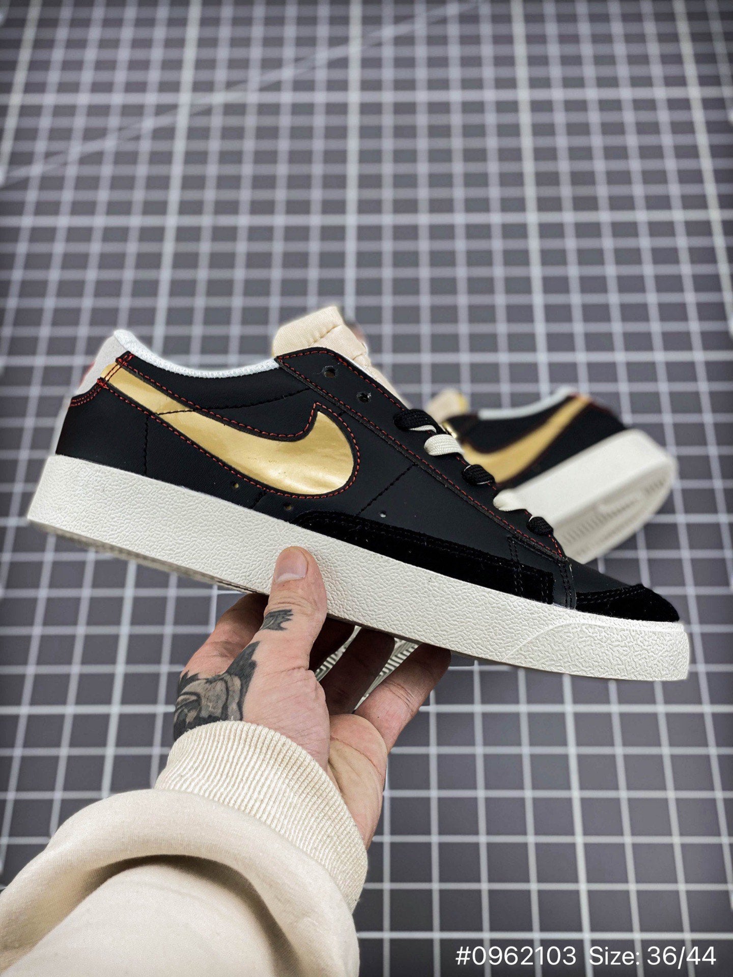 Nike Blazer Low'1977 Prm swoosh 50th Anniversary - Black Unisex Streetwear Limited Edition - The Nike Blazer Low '1977 PRM 'Swoosh 50th Anniversary' celebrates a half-century of the iconic