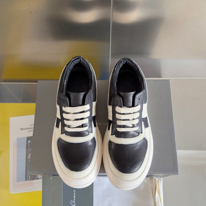 Rick Owens And White Low-top Sneakers - Black Unisex Streetwear Limited Edition - **Rick Owens Black and White Low-Top Sneakers: Timeless Style and Premium Craftsmanship** Introducing the Rick