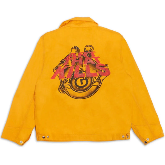 Gallery Dept. Montecito Jacket - Black Unisex Streetwear Limited Edition - ### Product Description #### Gallery Dept. 'Art That Kills' Yellow Jacket Elevate your streetwear wardrobe